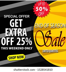 Sale banner template design.EDITABLE TEXT