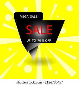 Sale banner template design.Special offer final sale banner, up to 70% off. Modern concept design. Banner with offer badge. Vector illustration.