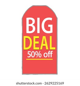 Sale banner template new offer big offer fifty percent discount sale banner template concept