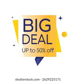Sale banner template new offer big offer fifty percent discount sale banner template concept