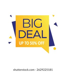 Sale banner template new offer big offer fifty percent discount sale banner template concept