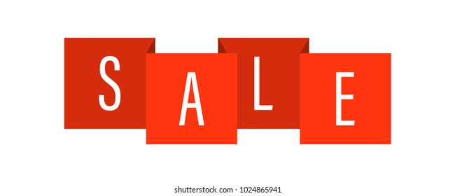 SALE banner template, printable flyers, red color, for advertisement, isolated, vector illustration