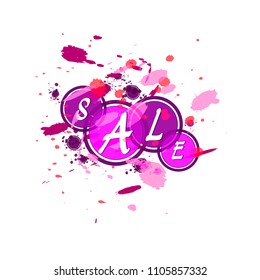 Sale banner template, printable flyers, colorful, for advertisement, isolated, vector illustration