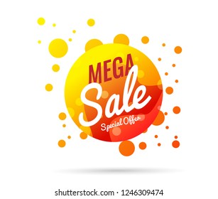 Sale banner template purple. Vector  illustration