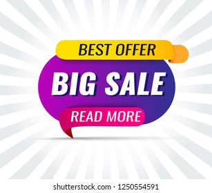Sale banner template purple. Vector  illustration up to 50% off