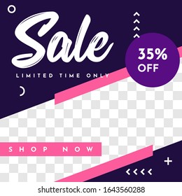 Sale banner template for social media post