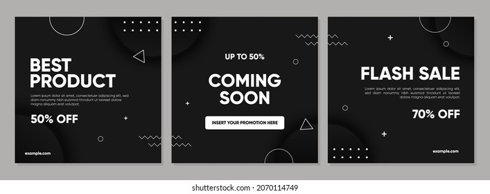 Sale banner template for social media posts, mobile apps, banners design, web or internet ads. Trendy abstract square template with geometric concept.