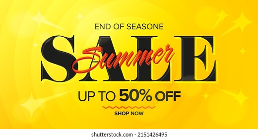 Sale Banner Template with Summer Sale offer