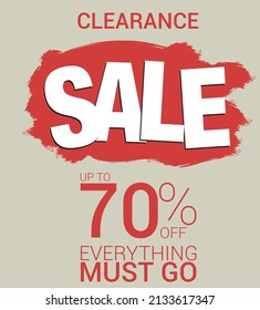 Sale banner template vector design. Closing Down Sale.