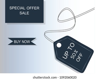 Sale banner template. Vector illustration.