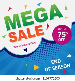 Sale banner Template, Vector Illustration Design 