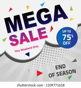 Sale banner Template, Vector Illustration Design 