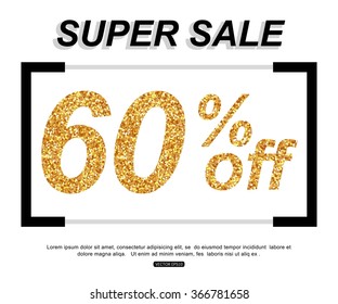 Sale banner template. Vector illustration