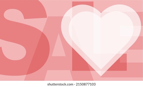 Sale banner template. Vector red pink poster