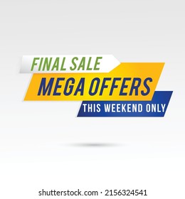 sale banner template.background sale. final sale tag. design vector
