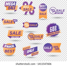 Sale banner templates design. Colorful super sale and discount banner. Shop or online shopping. Sticker, badge, coupon store.