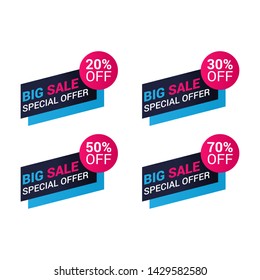 Sale banner templates design. Special offer tags. Cyber monday sale discounts. Black friday shopping icons. Best ultimate offer. Super shopping discount icons. Vector