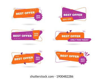 Sale banner templates design. Special offer tags. Super sale discounts. Flash sale discount. Mega offer. Big Sale. Special discount. Discount tag vector