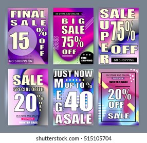 Sale banner templates, posters, email and newsletter designs. Set of season sale templates