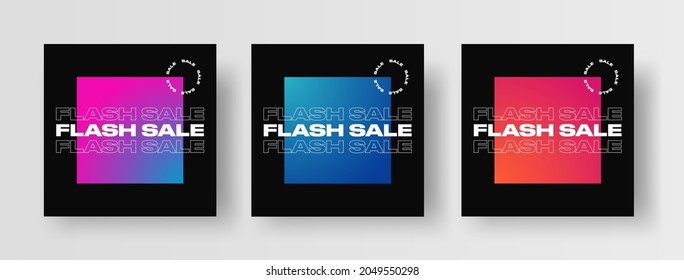 Sale banner templates. Set of modern square banner design templates for sale promotions. Square banner vector design for feed ads and social media post