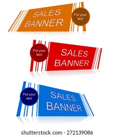 Sale banner with text field