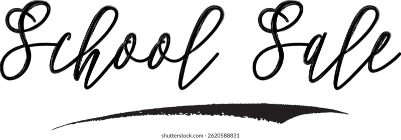 Sale Banner Text Modern Typography  School Sale 