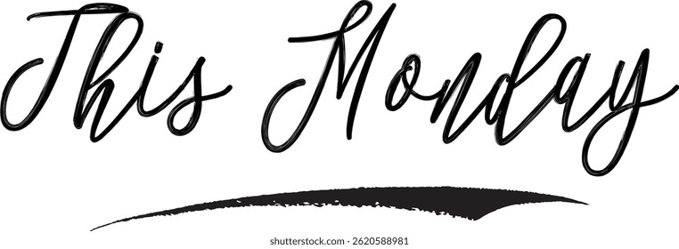 Sale Banner Text Modern Typography  This Monday