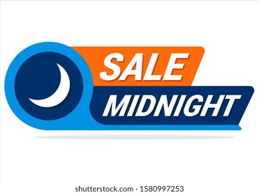sale banner with time shopping. vector illustration
