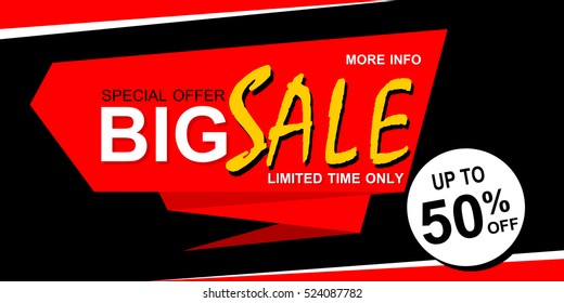 sale banner vector.