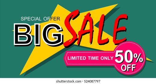 sale banner vector.
