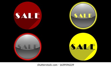 Sale banner vector design, sale button