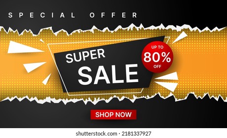 sale banner vector design for promotion