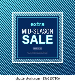 Sale Banner Vector Design with Trendy Minimal Abstract Background.