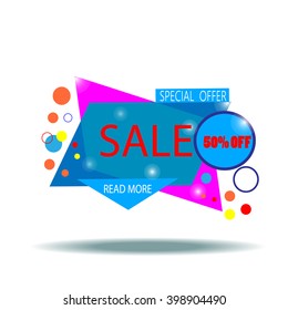 Sale Banner. Vector illustration