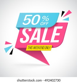 Sale banner, vector illustration 