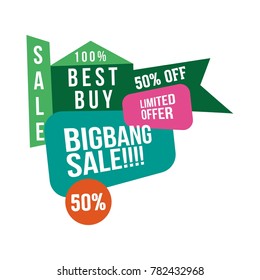 sale banner vector illustration discon 