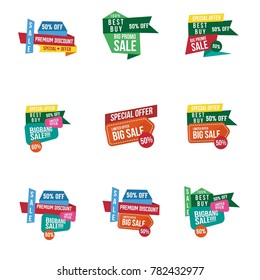 sale banner vector illustration discon 