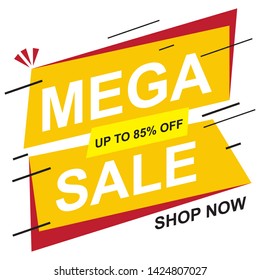 Sale banner. Vector illustration modern template design for web