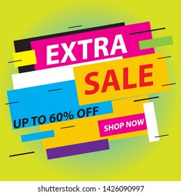 Sale banner. Vector illustration modern template design for web 