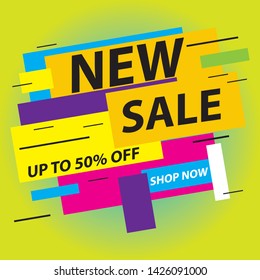 Sale banner. Vector illustration modern template design for web 