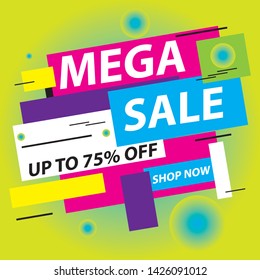 Sale banner. Vector illustration modern template design for web 
