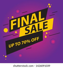 Sale banner. Vector illustration modern template design for web 