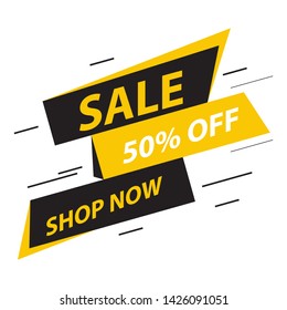 Sale banner. Vector illustration modern template design for web 