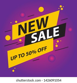 Sale banner. Vector illustration modern template design for web 
