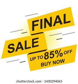 Sale banner. Vector illustration modern template design for web