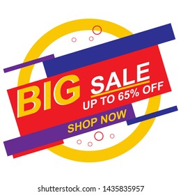 Sale banner. Vector illustration modern template design for web