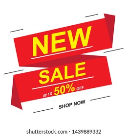 Sale banner. Vector illustration modern template design for web