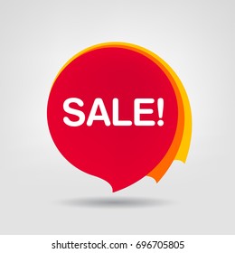 Sale banner vector isolated background. Hot Sale tag. Special offer. Sale label.