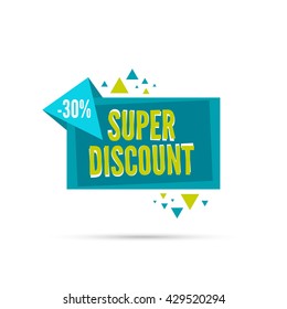 Sale banner. Vector tag. 