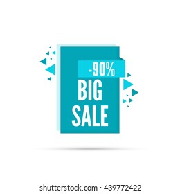 Sale banner. Vector tag. 